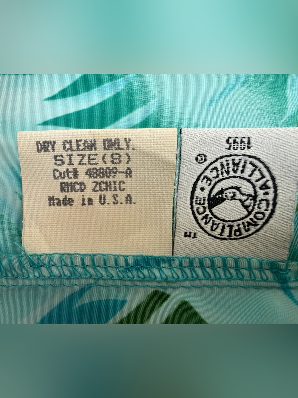 Laundry by Shelli Segal Dress Size 8 Turquoise Floral Sheer Overlay Rhinestone Y - Picture 13 of 16